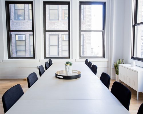 Bright modern office meeting room interior located in Mexico City